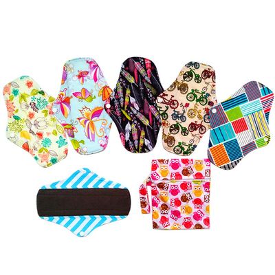 6PCS 10InchCloth Reusable Washable Menstrual Pads Sanitary Pads