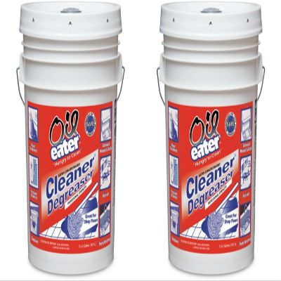 Oil Eater Ultra Concentrated Cleaner and Degreaser Professional Strength Original Formula, 5 Gallon Bucket, Pack of 2
