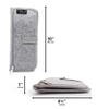 TeloTravel AM/PM Bi-Folding Pill Organizer + Supplement Case for OTC Medicine, Prescription + Vitamins - 14 Labeled Monday-Sunday Slide Lock Pouches, Grey Travel Pill Case view 2