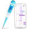 Easy@Home Digital Basal Thermometer for Ovulation: Backlight LCD Display 1/100th Degree High Precision BBT, Memory Recall, NOT Bluetooth Enabled  Scan Results with Premom Fertility Tracker App, Blue view 1