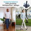 HurryCane Freedom Edition Foldable Walking Cane with T Handle - Enhanced Mobility Support - Patented SteadiGrip Base - Adjustable Height - Lightweight Foldable Design - Red view 3