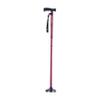 HurryCane Freedom Edition Foldable Walking Cane with T Handle - Enhanced Mobility Support - Patented SteadiGrip Base - Adjustable Height - Lightweight Foldable Design - Red view 4