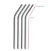 SipWell Stainless Steel Drinking Straws Set of 4, Curved metal Straws reusable for 20 0z Tumbler, | Fits all Yeti SIC Simple Modern Tumblers, Cleaning Brush Included. view 2