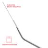 SipWell Stainless Steel Drinking Straws Set of 4, Curved metal Straws reusable for 20 0z Tumbler, | Fits all Yeti SIC Simple Modern Tumblers, Cleaning Brush Included. view 4