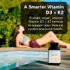 SMARTERNUTRITION Vegan Vitamin D3 5000 IU + Natural Vitamin K2 1100 mcg in Organic Coconut & Olive Oil - D3 K2 Supplement for Immune & Bone Support - 360 Softgels[180 Day Supply] view 2