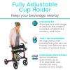 Vive Cup Holder for Walker, Wheelchair, Accessories, Stroller, Adults, Bike, Boat, Desk, Mobility Scooter, Rollator, Electric Wheel Chair - Portable Adjustable Cupholder Attachment, Near Universal Fit view 2