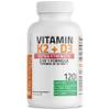 Bronson Vitamin K2 (MK7) with D3 Extra Strength Supplement Bone and Heart Health Non-GMO Formula 10,000 IU Vitamin D3 & 120 mcg Vitamin K2 MK-7 Easy to Swallow Vitamin D & K, 120 Capsules view 1