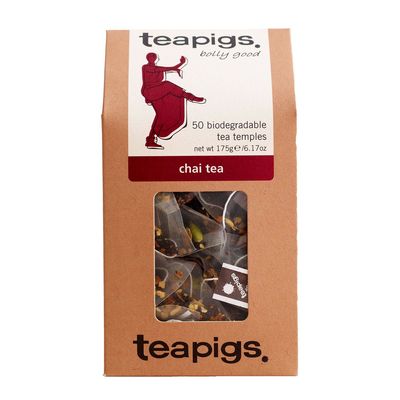 Teapigs Chai Tea Bags Made With Whole Leaves, bold flavor, natural ingredients (1 Pack of 50 Teabags)
