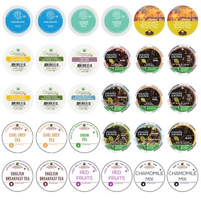 Keurig K-Cup Variety Pack - Assorted Green, Black, White & Herbal Tea Pods, 30 Count