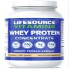 LifeSource Vitamins 3 lb Grass Fed Whey Protein Concentrate - Creamy French Vanilla w/Stevia - Free Priority Shipping view 1