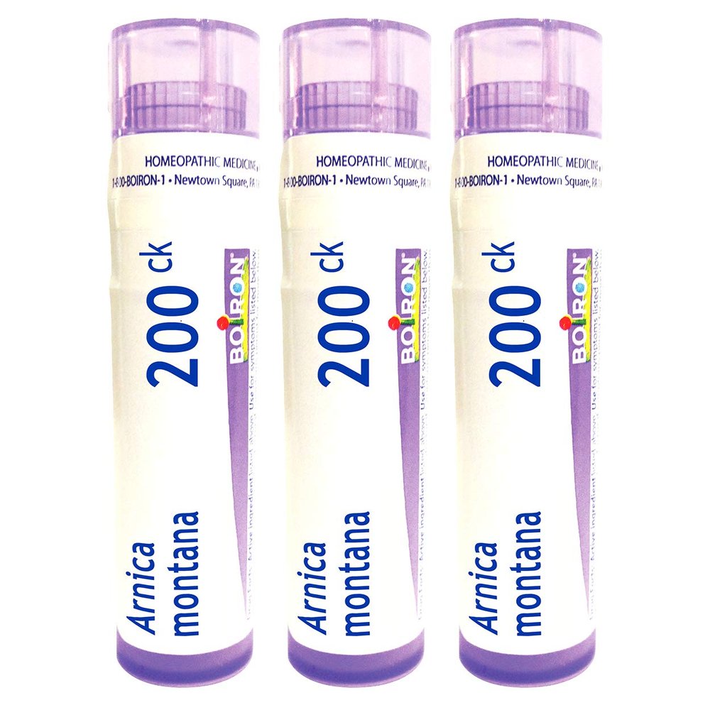 Boiron Arnica Montana 200Ck Homeopathic Medicine for Muscle Pain and Stiffness - Pack of 3 (240 Pellets)