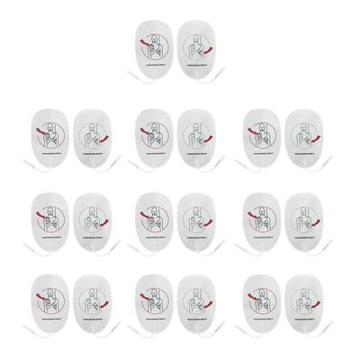 Latex Free Foam AED Practi-Trainer Replacement Pads for Adult,for Training Only, 10 Pairs