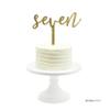 Andaz Press Birthday and Anniversary Acrylic Cake Toppers, Gold Glitter, Seven, 1-Pack view 2