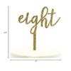 Andaz Press Birthday and Anniversary Acrylic Cake Toppers, Gold Glitter, Eight, 1-Pack view 4