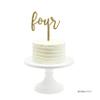 Andaz Press Birthday and Anniversary Acrylic Cake Toppers, Gold Glitter, Four, 1-Pack view 2