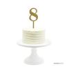 Andaz Press 8th Birthday and Anniversary Acrylic Cake Toppers, Gold Glitter, Number 8, 1-Pack view 2