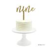 Andaz Press Birthday and Anniversary Acrylic Cake Toppers, Gold Glitter, Nine, 1-Pack view 2