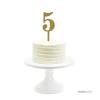 Andaz Press 5th Birthday and Anniversary Acrylic Cake Toppers, Gold Glitter, Number 5, 1-Pack view 2