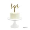 Andaz Press Birthday and Anniversary Acrylic Cake Toppers, Gold Glitter, Ten, 1-Pack view 2