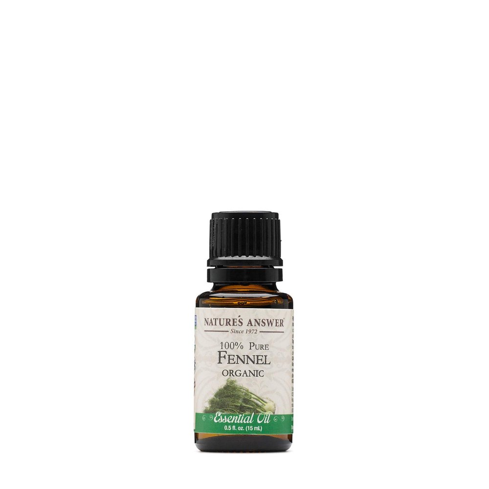 Natures Answer USDA Organic Sweet Fennel Essential Oil, 100% Pure, Natural Aromatherapy Oil for Diffuser/Humidifier, Steam Distilled 0.5 fl oz. (15ml), Made in USA