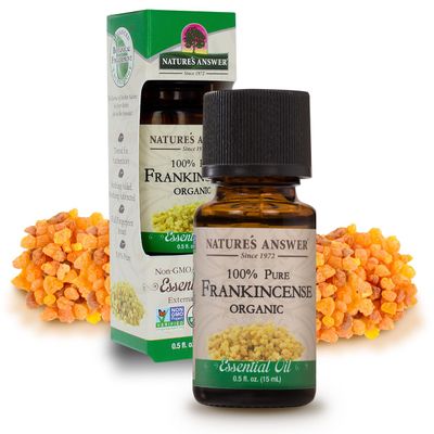 Natures Answer USDA Organic Frankincense Essential Oil, 100% Pure | Natural Aromatherapy Oil for Diffuser/Humidifier, Steam Distilled 0.5 fl oz. (15ml) | Made in USA