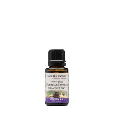 Nature's Answer 100% Pure Organic Essential Oil Blend, 0.5-Ounce, Unwind/D-s Trees