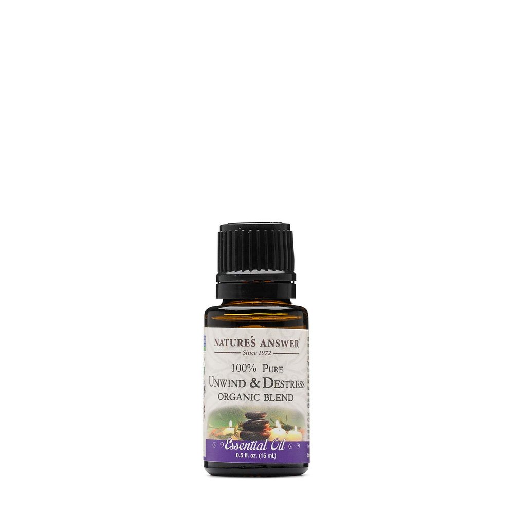 Nature's Answer 100% Pure Organic Essential Oil Blend, 0.5-Ounce, Unwind/D-s Trees
