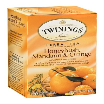 Twinings Of London Honeybush, Mandarin & Orange Herbal Tea Caffeine Free 20 Ct