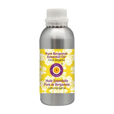 Deve Herbes Pure Bergamot Essential Oil (Citrus bergamia) Natural Therapeutic Grade Steam Distilled 630ml (21 oz)