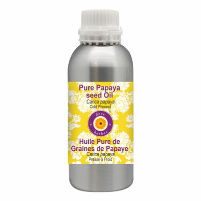 Deve Herbes Pure Papaya Seed Oil (Carica Papaya) Cold Pressed 630ml (21 oz)