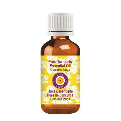 Deve Herbes Pure Turmeric Essential Oil (Curcuma Longa) Steam Distilled 5ml (0.16 oz)