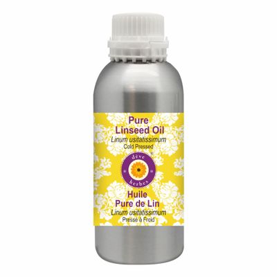 Deve Herbes Pure Linseed Oil (Linum usitatissimum) Cold Pressed 630ml (21 oz)