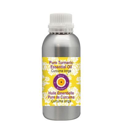 Deve Herbes Pure Turmeric Essential Oil (Curcuma Longa) Steam Distilled 1250ml (42 oz)