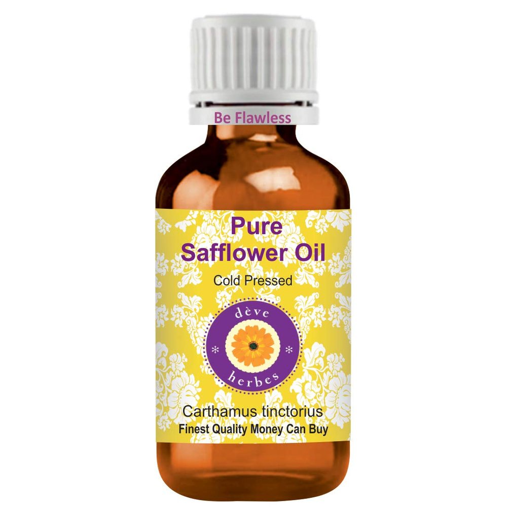 Deve Herbes Pure Safflower Oil (Carthamus tinctorius) Cold Pressed 5ml (0.16 oz)