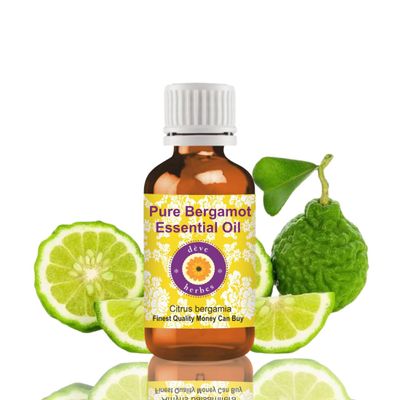 dve herbes Bergamot Essential Oil (Citrus bergamia) Pure | Non-Sticky | Non-Greasy | Lightweight | Men & Women | All Skin Types | Steam Distilled 15ml (0.5 oz)
