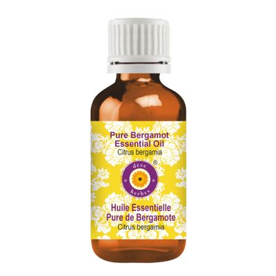 Deve Herbes Pure Bergamot Essential Oil (Citrus bergamia) Natural Therapeutic Grade Steam Distilled 100ml (3.38 oz)