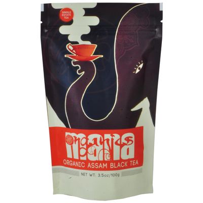 Certified Organic Assam Tea by Mana Organics, A Single Origin Organic Black Tea, Grade TGFOP1 (3.5 oz / 100 g)