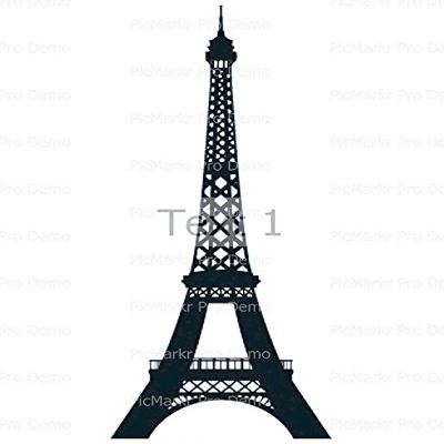 1/4 Sheet - Eiffel Tower - Edible Cake/Cupcake Party Topper - D21528