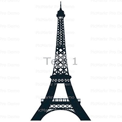 1/4 Sheet - Eiffel Tower - Edible Cake/Cupcake Party Topper - D21528