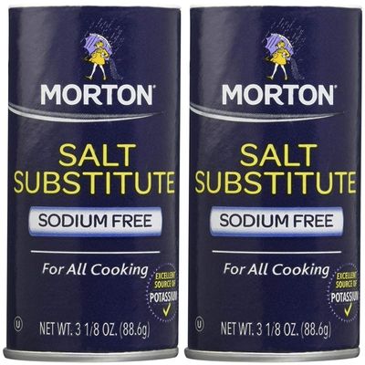 Morton Salt Substitute, 3.12 oz, 2 pk