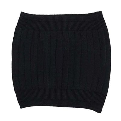 Ewanda store Women's Winter Warm Cashmere Soft Thin Elastic Waist Support Stomach Warmer Band Waist Protector Belt(Black)