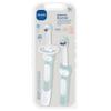 MAM Learn to Brush Set (1 Baby's Brush Toothbrush, 1 Training Brush, 1 Safety Shield), Baby Toothbrushes with Brushy The Bear, Interactive App, for Boys 5+ Months, Blue view 1