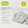 True Microfiber Towels, Wine Glass Polishing Cloths, Streak Free Microfiber Cloth and Lint Free Towels, Grey, Set of 3 view 2