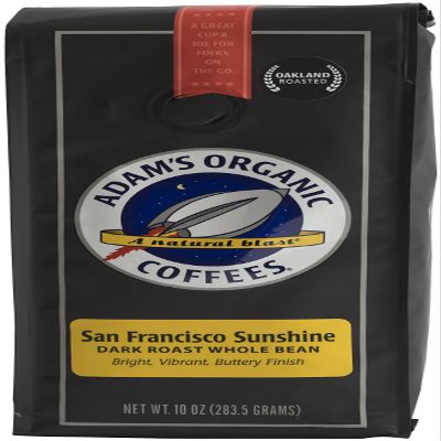 Adam's Organic Coffee, San Francisco Sunshine, 10 Ounce
