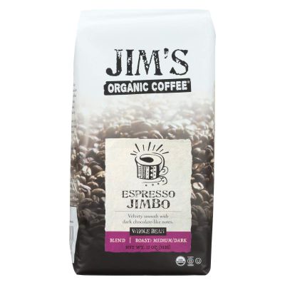 Jims Organic Espresso Jimbo Whole Bean Coffee, 11 Ounce - 6 per case.6