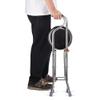 AW Lightweight Folding Walking Cane Stick with Seat Four Legged Portable Travel Hiking Chair Stool Eldely Care Aid view 2