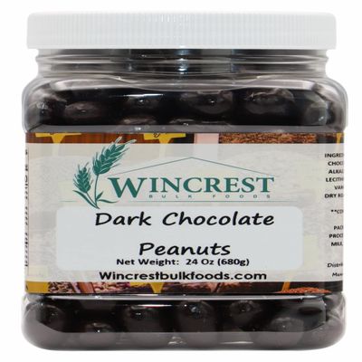 Chocolate Covered Peanuts - 1.25 Lb Tub (Dark Chocolate)