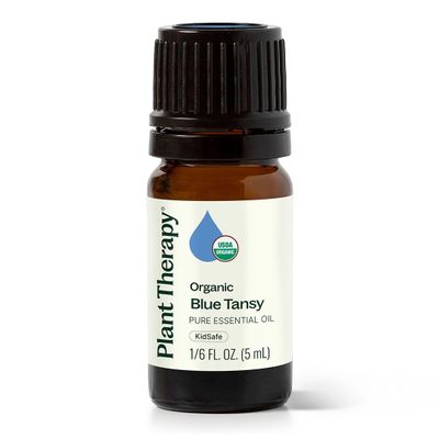 Plant Therapy Organic Blue Tansy Essential Oil 5mL (1/6 oz), 100% Pure, Undiluted, Natural Aromatherapy, Soothing for Sensitive Skin