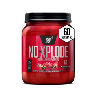 BSN N.O.-XPLODE Pre Workout Powder, Energy Supplement for Men and Women with Creatine and Beta-Alanine, Watermelon, 60 Servings, 2.45 Pound (Packaging May Vary)