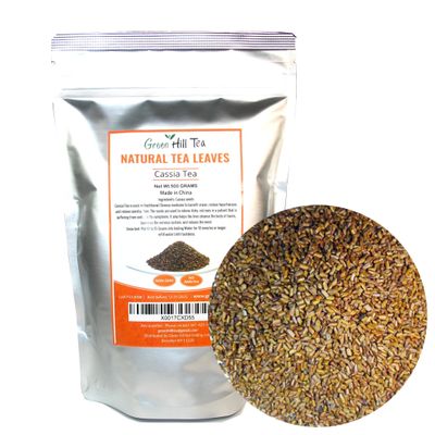 Green Hill Cassia Tea  Loose Leaf Chinese Herbal Tea  beneficial for "detox"  100% Natural,NO GMO,Caffeine free packed in ziplock foil bag 500 grams